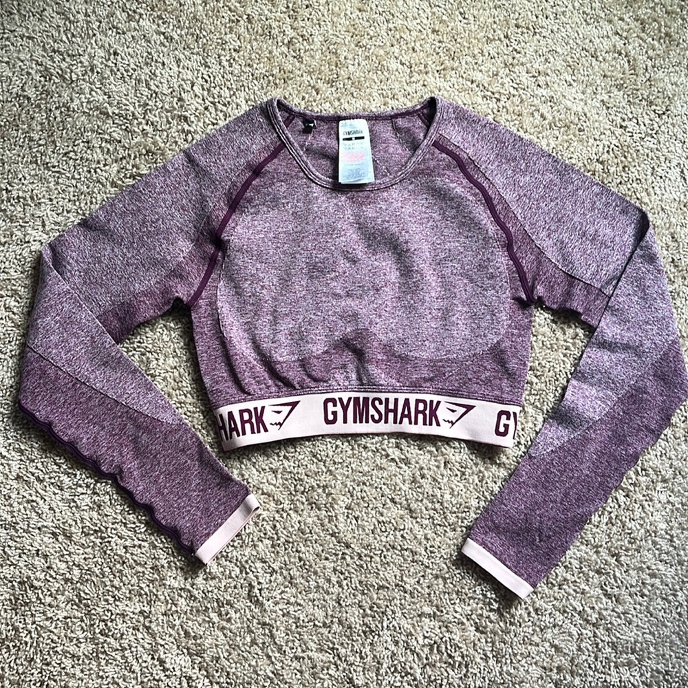Purple GymShark flex long sleeve top